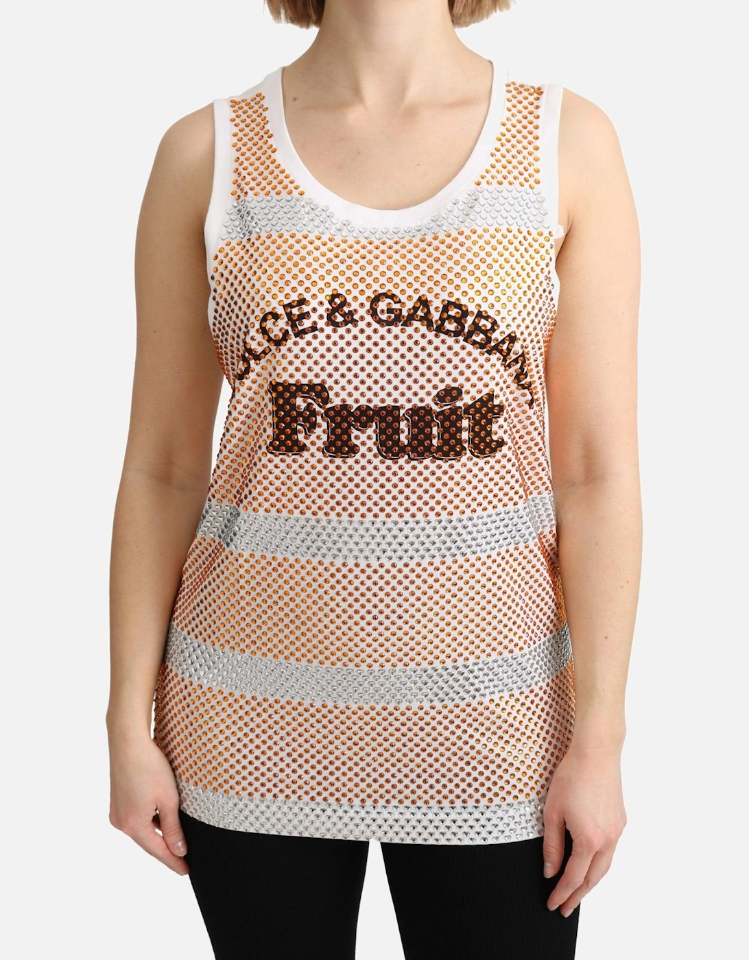 Dolce Gabbana Fruit Print Tank Top TSH5139 Women - White T-Shirts, 6 of 5
