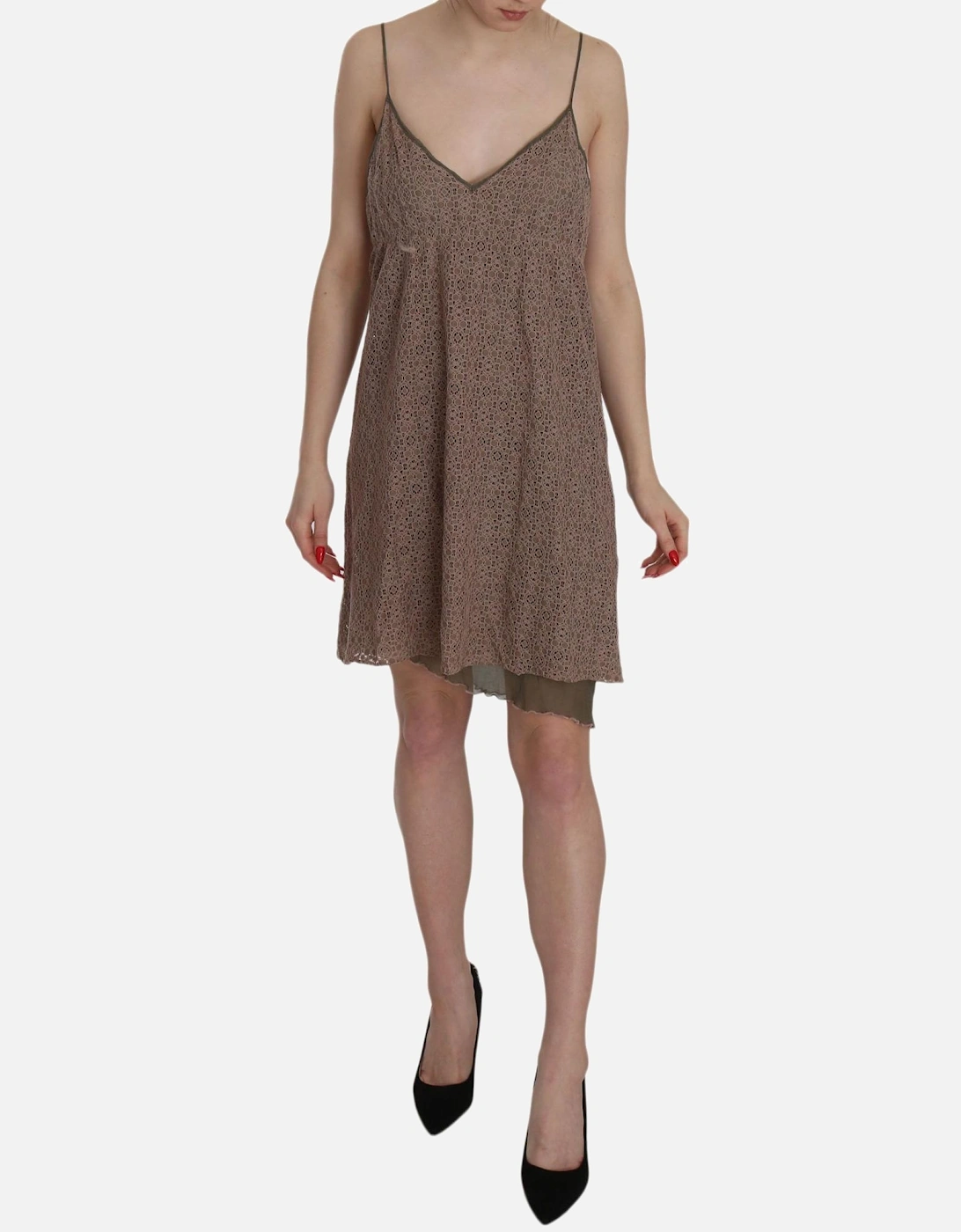 Lace Mini Dress Sleeveless VNeck Women - Green Dresses, 6 of 5