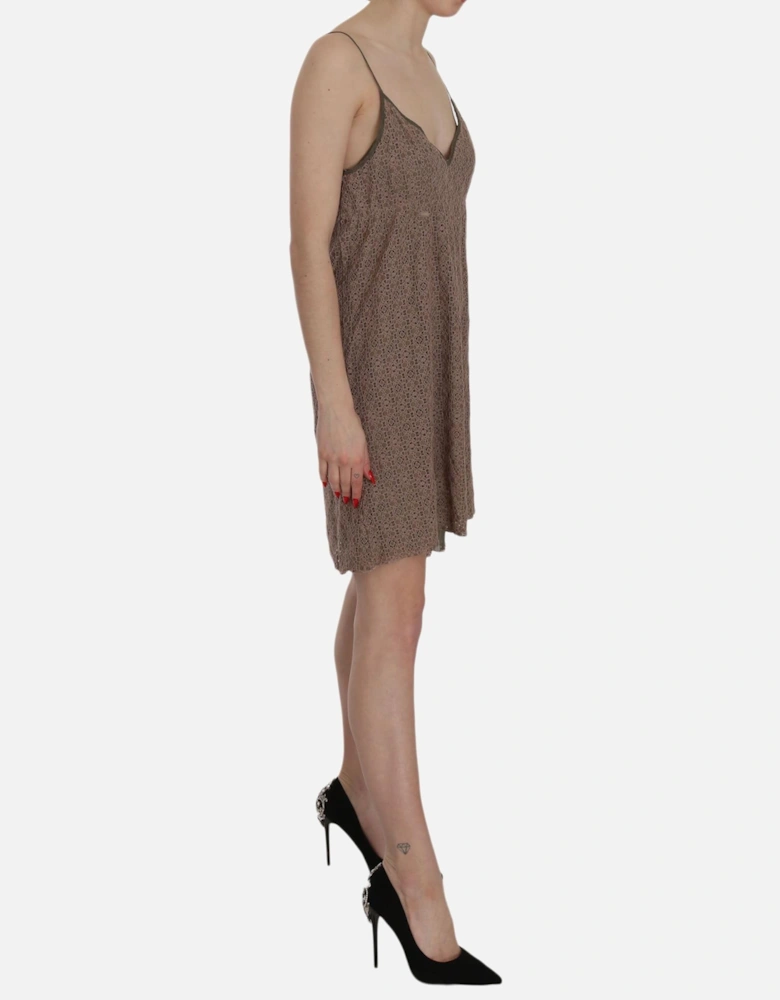 Lace Mini Dress Sleeveless VNeck Women - Green Dresses
