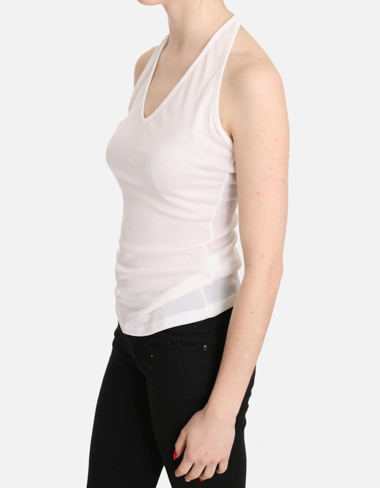 Halter Neck Sleeveless Top Women - White T-Shirts