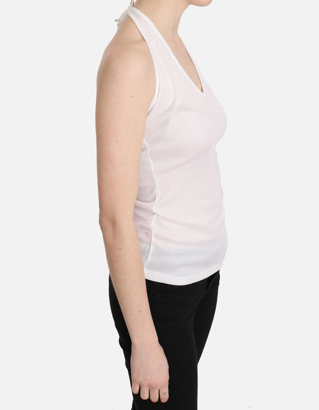 Halter Neck Sleeveless Top Women - White T-Shirts