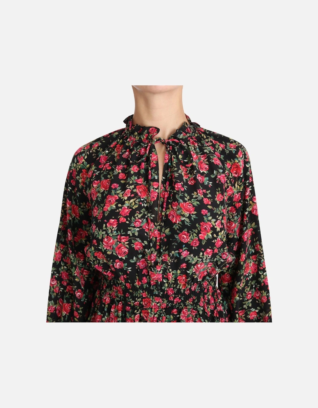 Floral Print Blouse TSH3131 Women - Black T-Shirts
