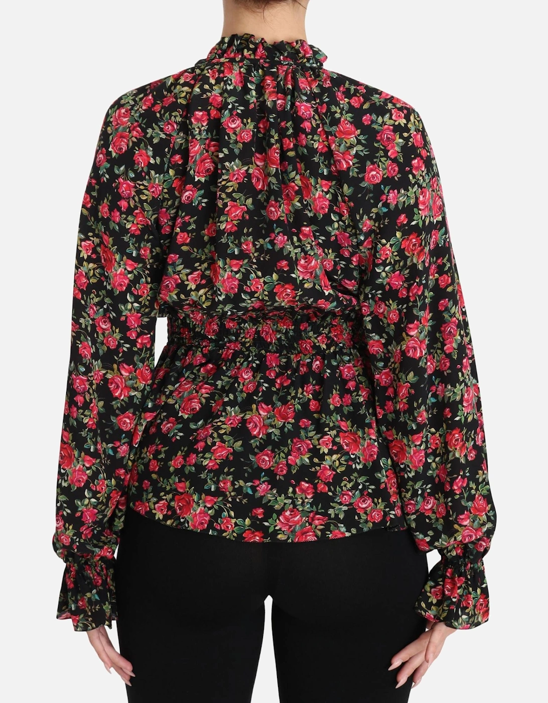 Floral Print Blouse TSH3131 Women - Black T-Shirts