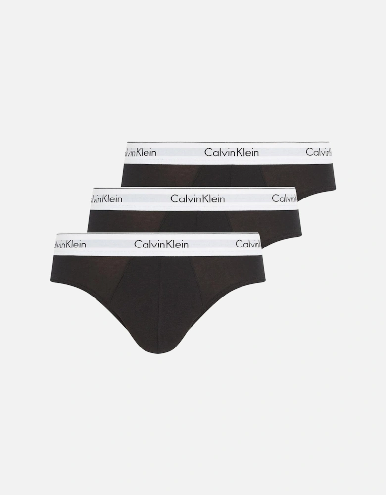 3-Pack Modern Cotton Briefs, Black