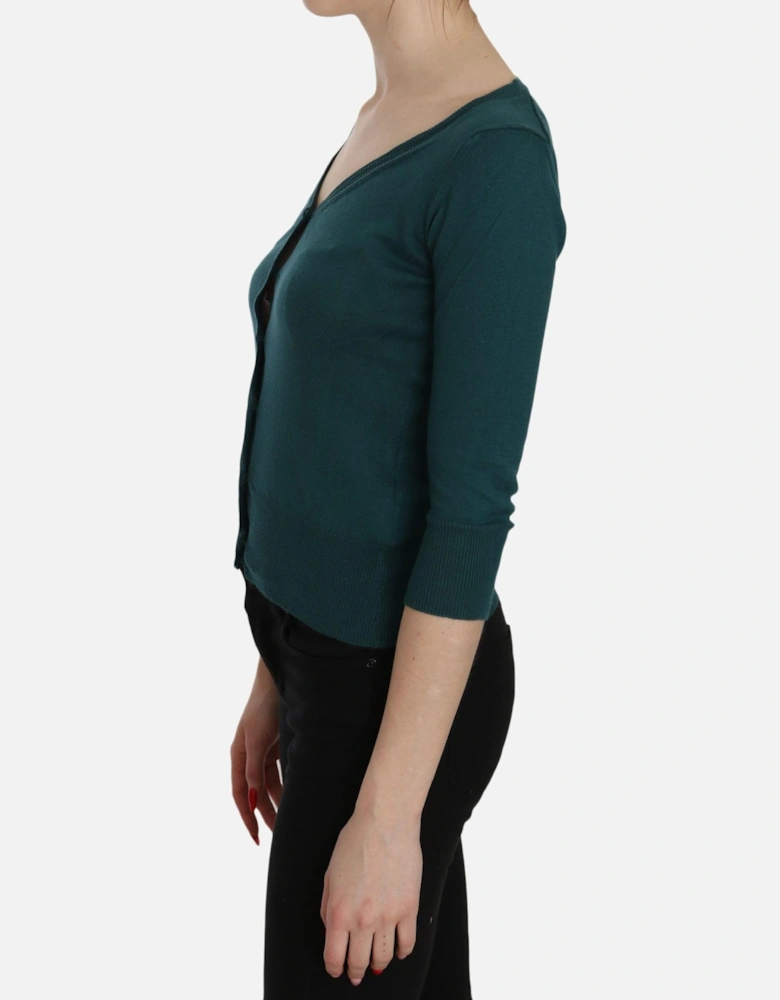 34 Sleeve VNeck Cardigan Women - Blue T-Shirts