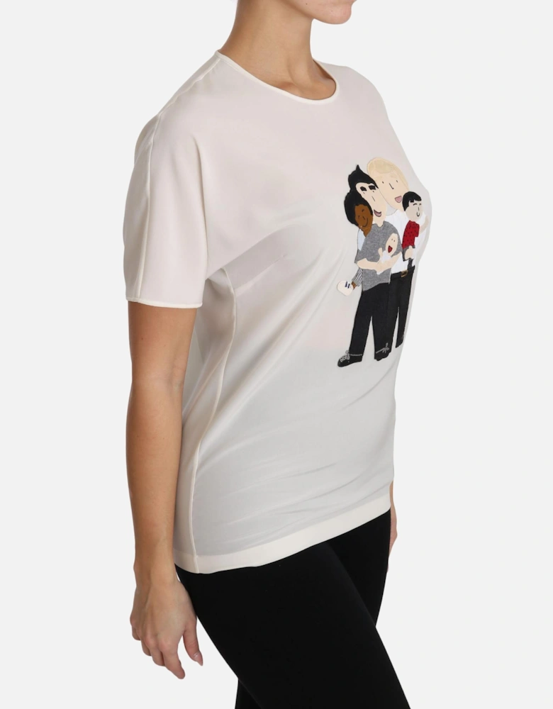 Dolce Gabbana TSH3082 Family Appliqu Top Women - White T-Shirts