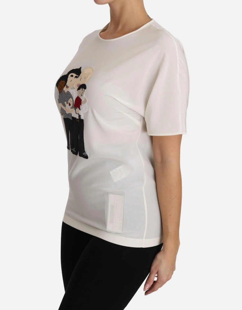 Dolce Gabbana TSH3082 Family Appliqu Top Women - White T-Shirts