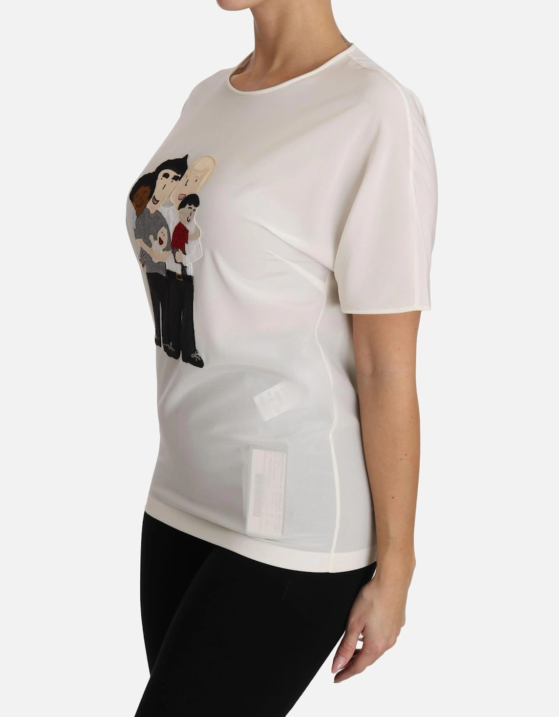 Dolce Gabbana TSH3082 Family Appliqu Top Women - White T-Shirts