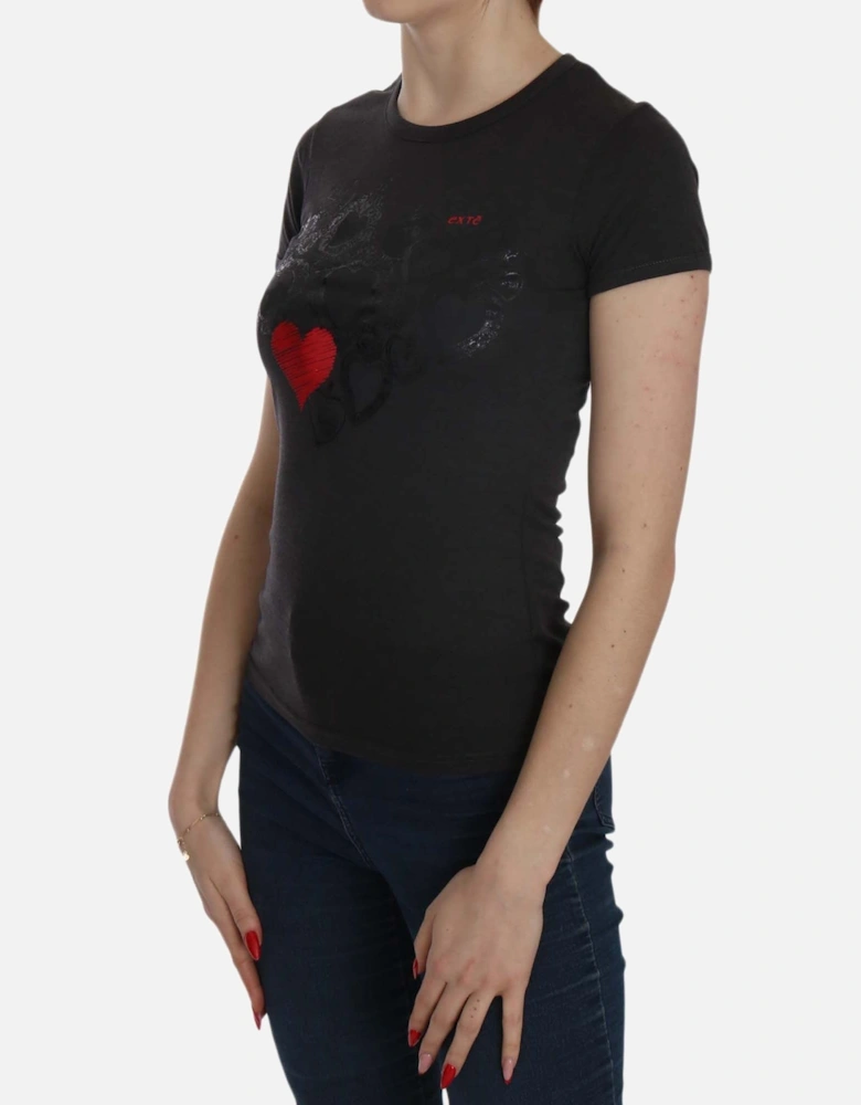 TSH3910 Short Sleeve TShirt Women - Black T-Shirts