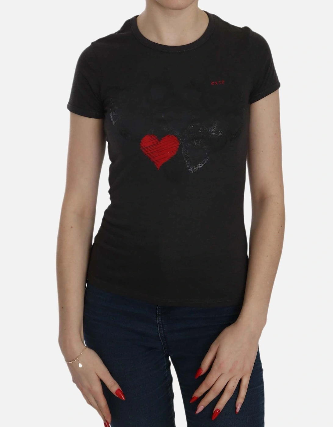 TSH3910 Short Sleeve TShirt Women - Black T-Shirts, 6 of 5