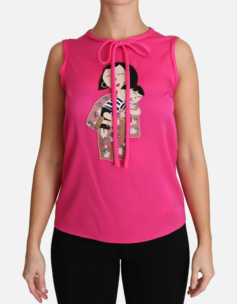 Family Silk Tank Top Shirt Women - Pink T-Shirts