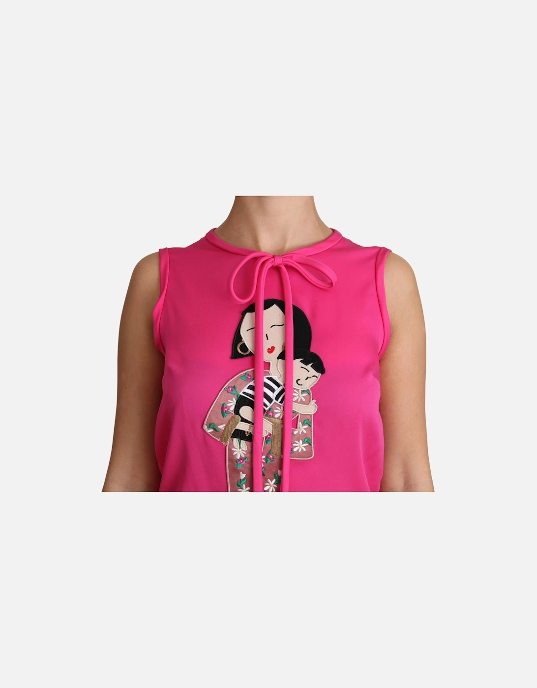 Family Silk Tank Top Shirt Women - Pink T-Shirts