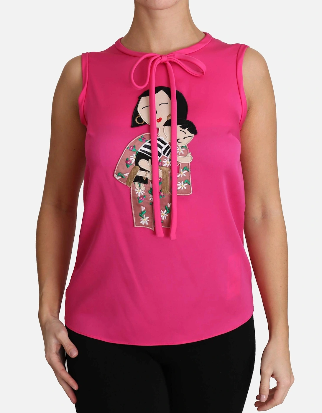 Family Silk Tank Top Shirt Women - Pink T-Shirts