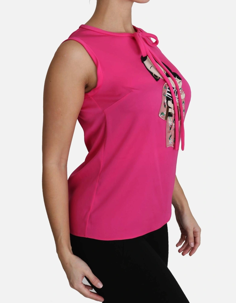 Family Silk Tank Top Shirt Women - Pink T-Shirts