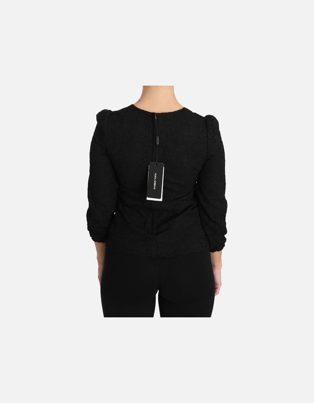 Dolce Gabbana Lace Top TSH3029 Women - Black T-Shirts