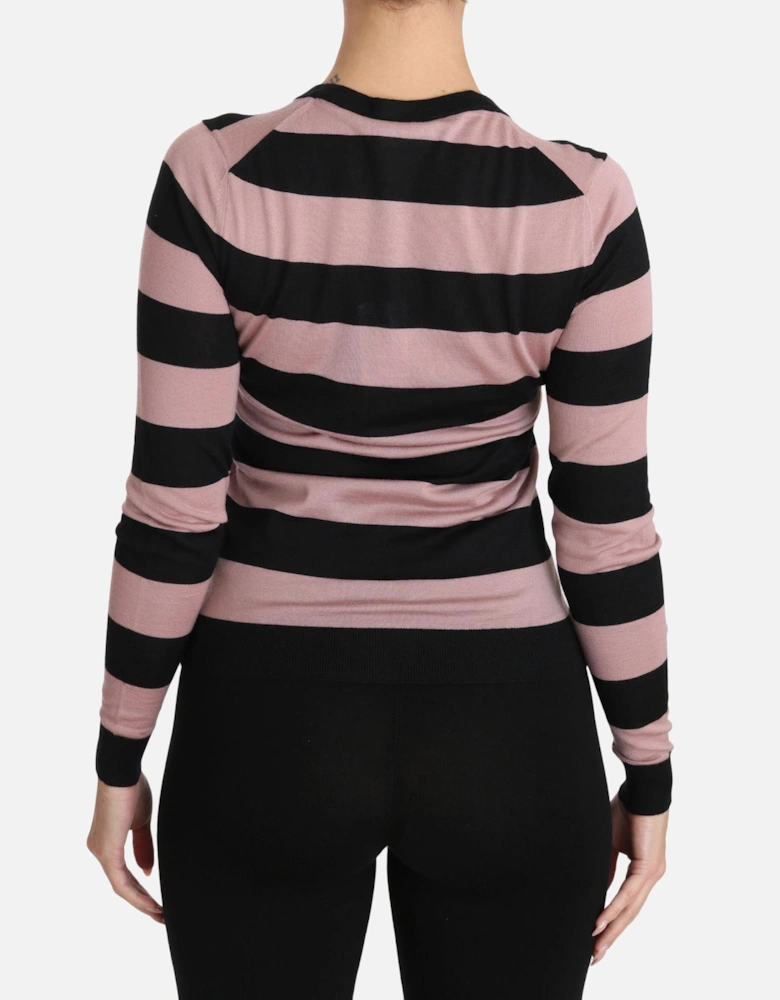 Dolce Gabbana TSH3130 Striped Cardigan Women - Pink Sweaters
