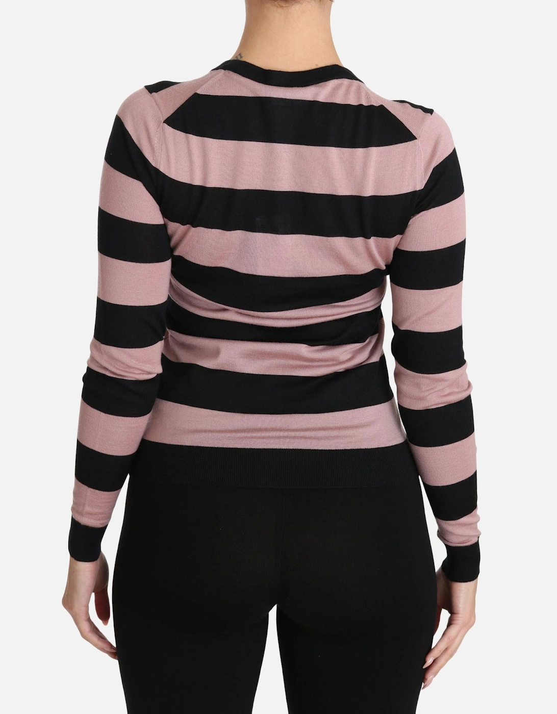 Dolce Gabbana TSH3130 Striped Cardigan Women - Pink Sweaters