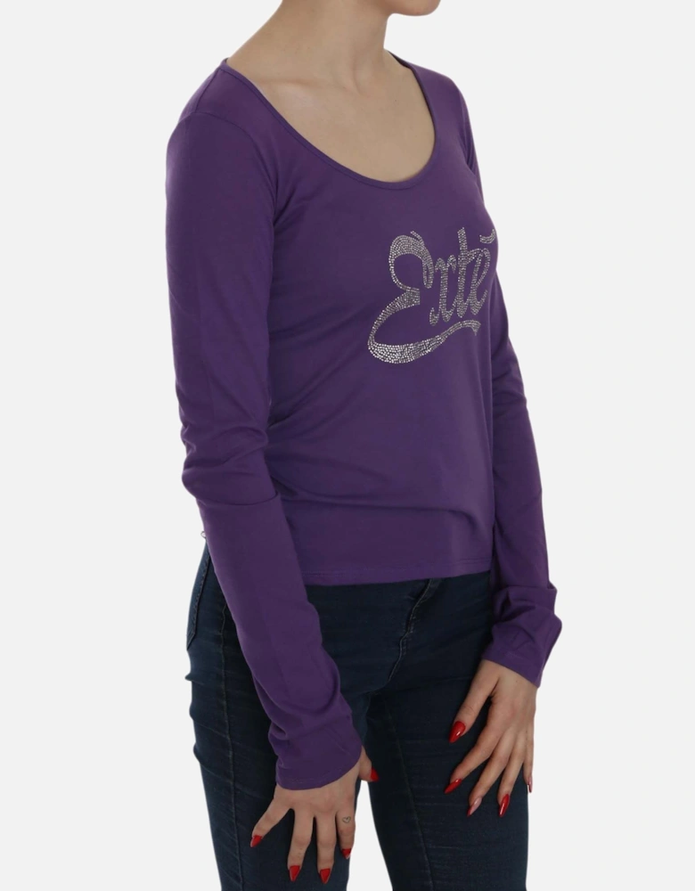 TSH3908 Long Sleeve TShirt Women - Purple T-Shirts