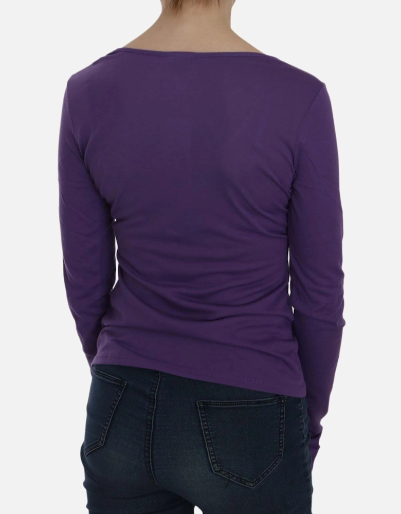 TSH3908 Long Sleeve TShirt Women - Purple T-Shirts