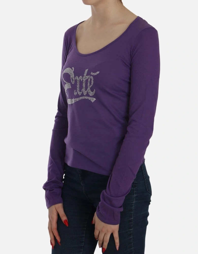 TSH3908 Long Sleeve TShirt Women - Purple T-Shirts