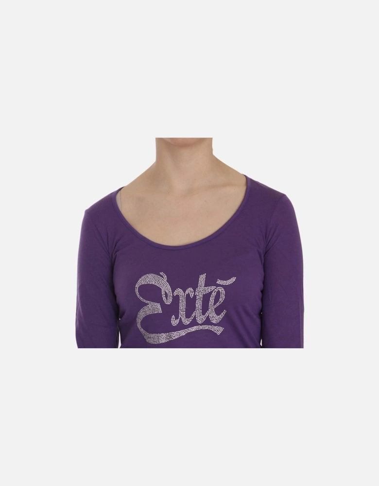 TSH3908 Long Sleeve TShirt Women - Purple T-Shirts