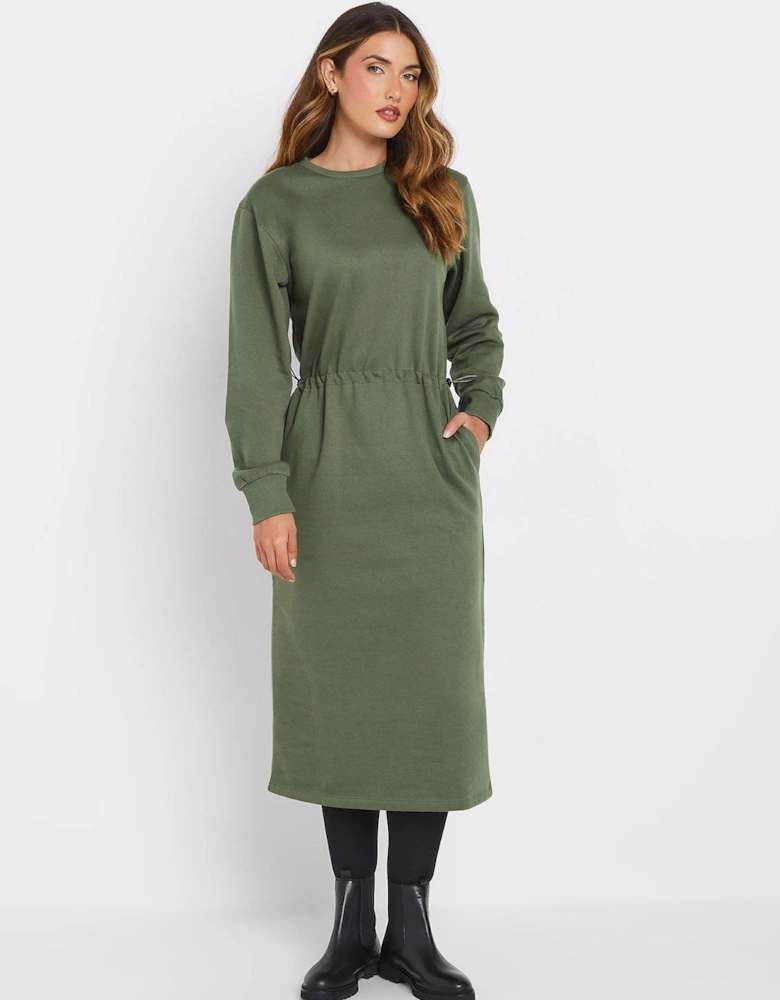 Sweat Midi Dress - Green