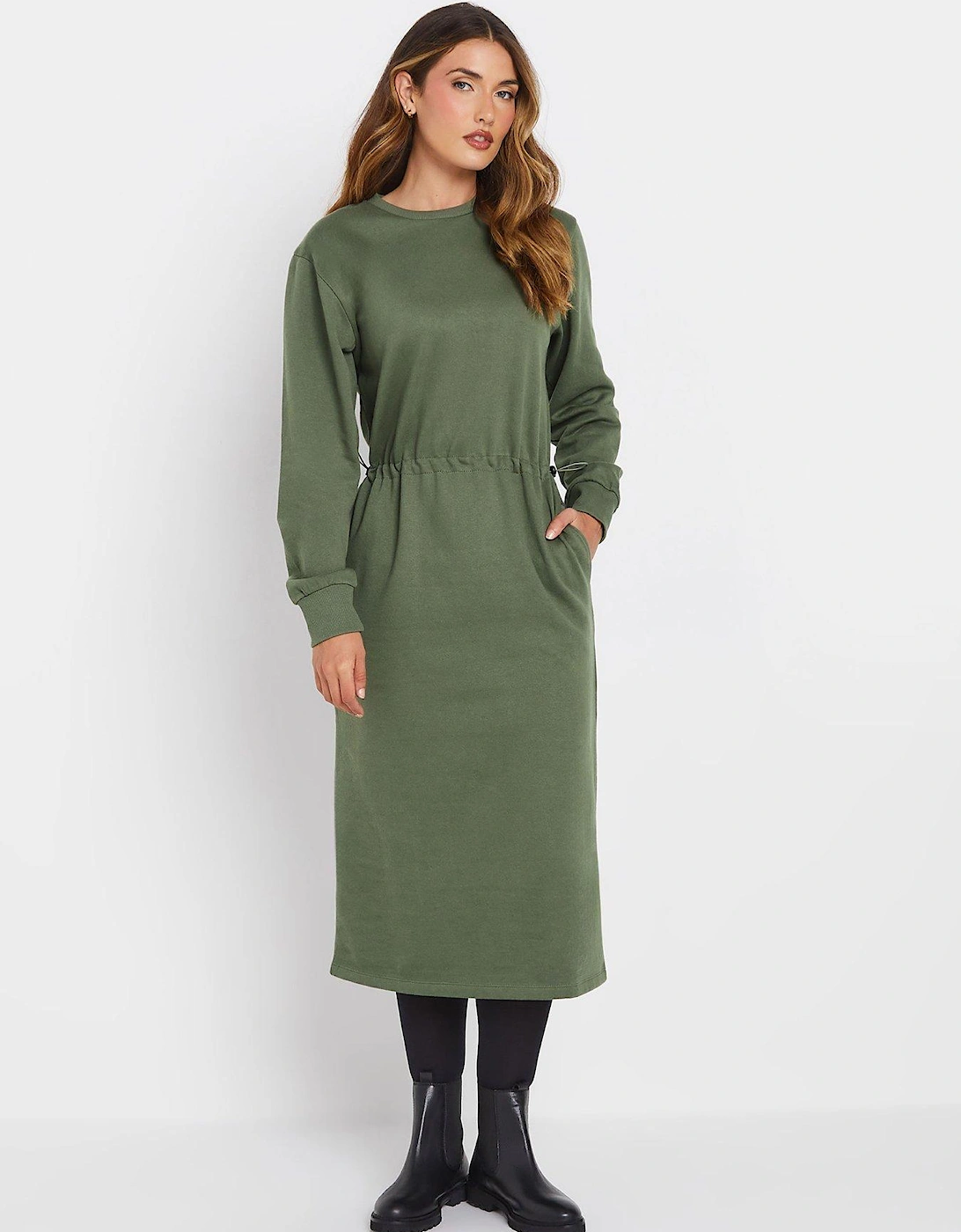 Sweat Midi Dress - Green, 2 of 1