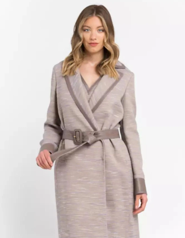 Tweed Coat Model TR21526 Women - Beige Jackets
