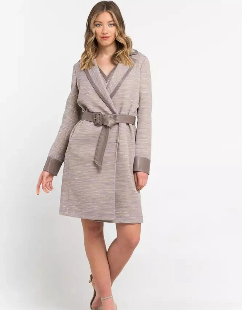 Tweed Coat Model TR21526 Women - Beige Jackets