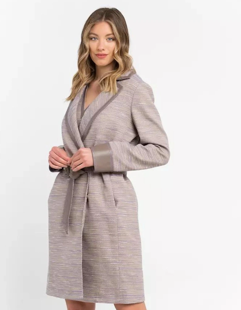 Tweed Coat Model TR21526 Women - Beige Jackets