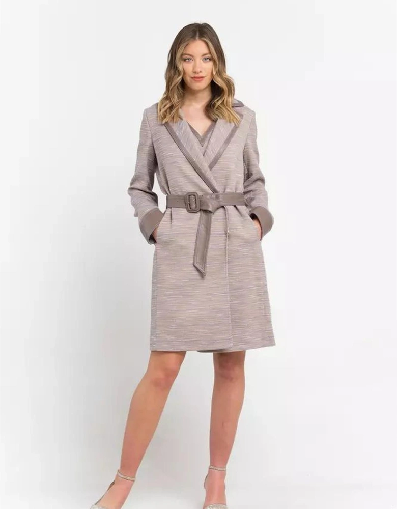 Tweed Coat Model TR21526 Women - Beige Jackets