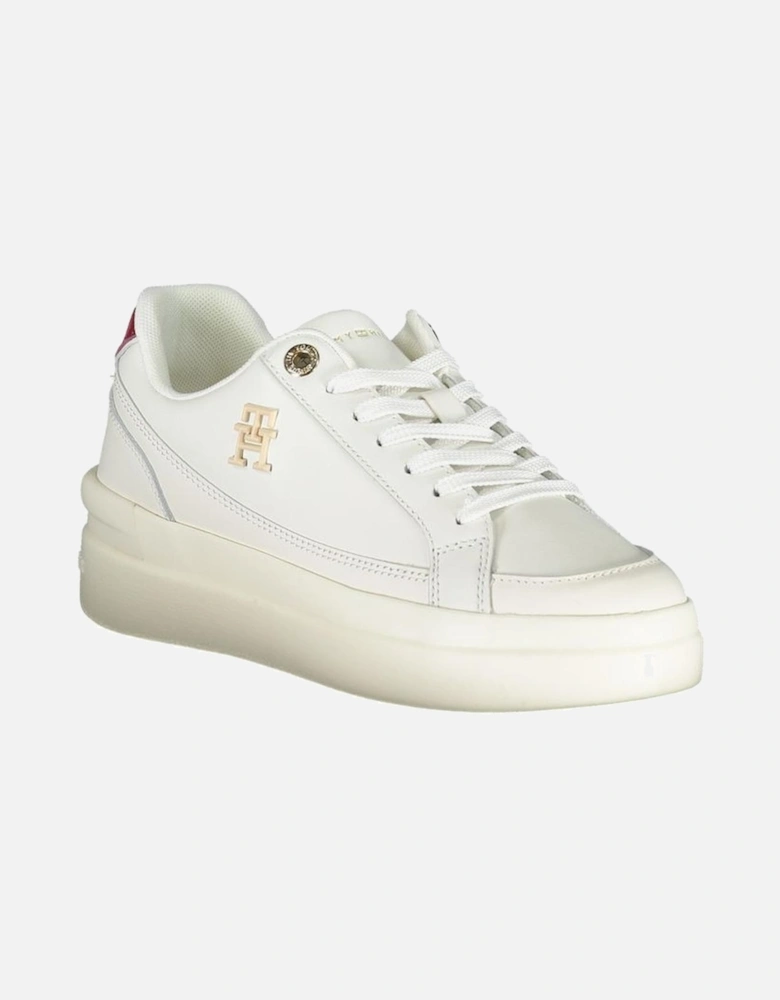 Contrast Detail Lace-Up Sports Footwear with Logo Women - White