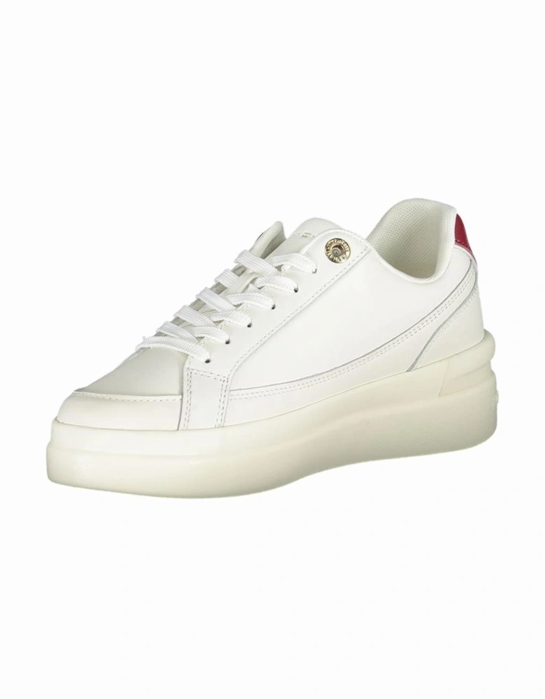 Contrast Detail Lace-Up Sports Footwear with Logo Women - White