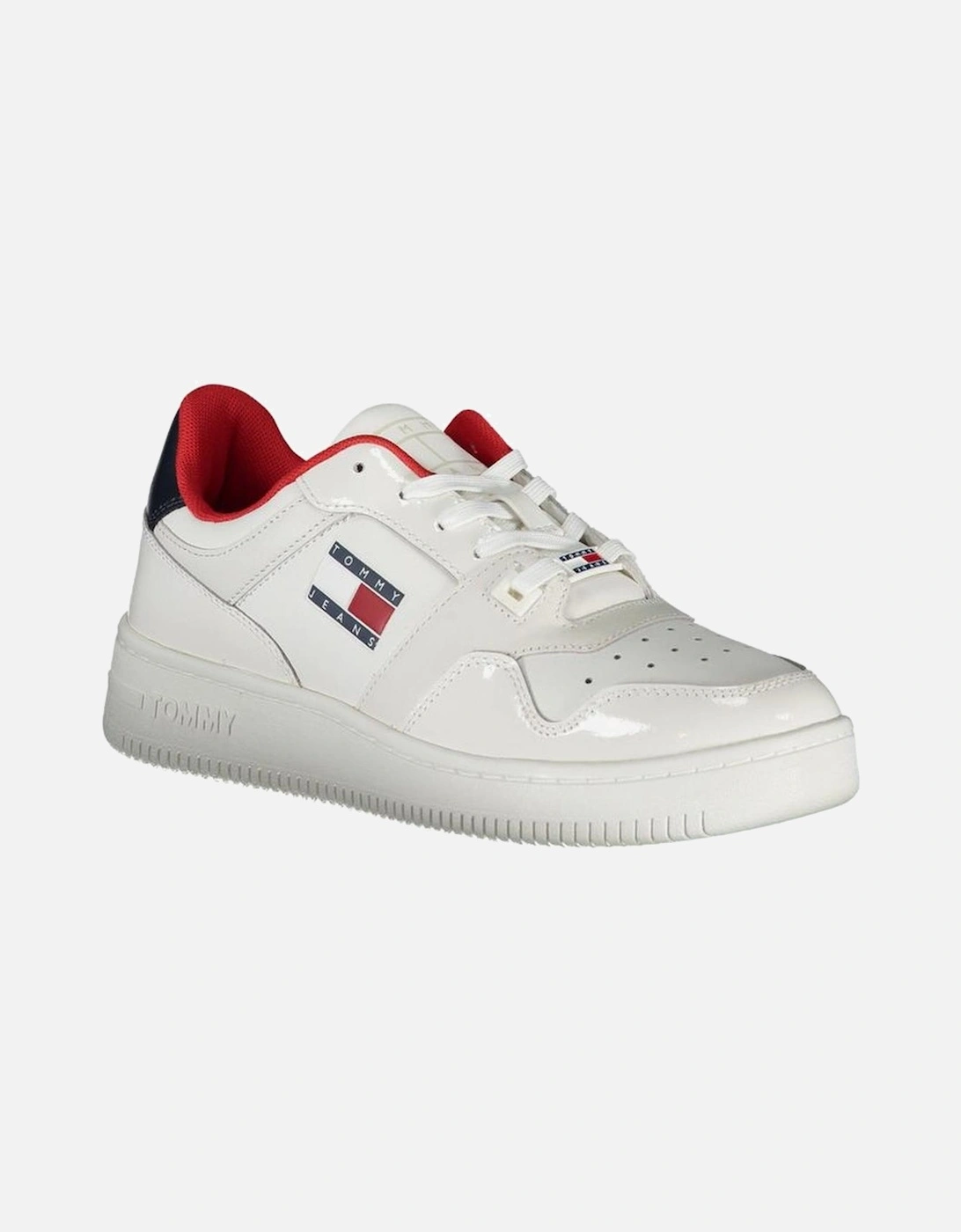 Laced Sports Footwear with Contrast Details and Logo Women - White