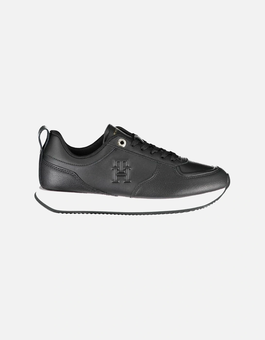 Laced Sports Shoe with Contrast Details and Logo. Women - Black, 4 of 3