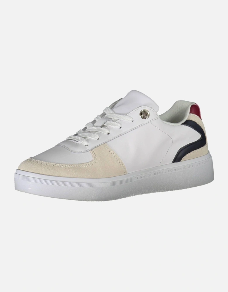 Lace-Up Sports Shoe with Contrasting Details and Logo Embellishment