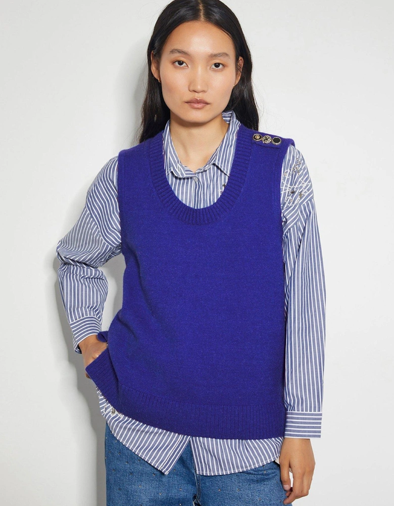 Nora Knit Tabbard - Blue