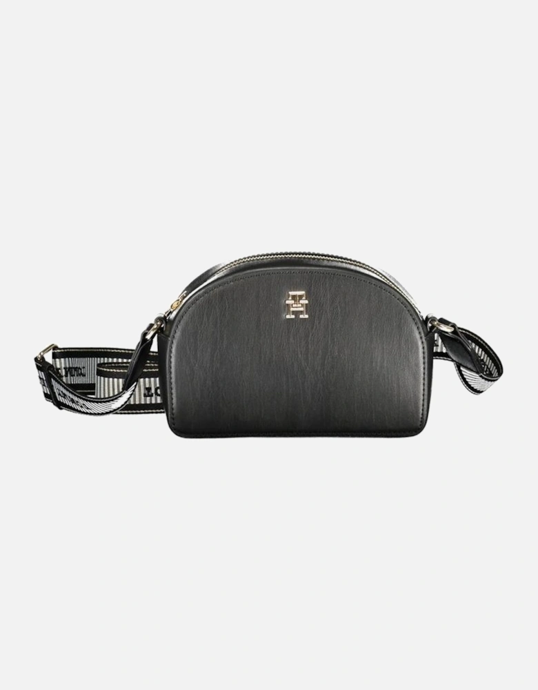 Adjustable Shoulder Bag with External Card Pocket Women - Black