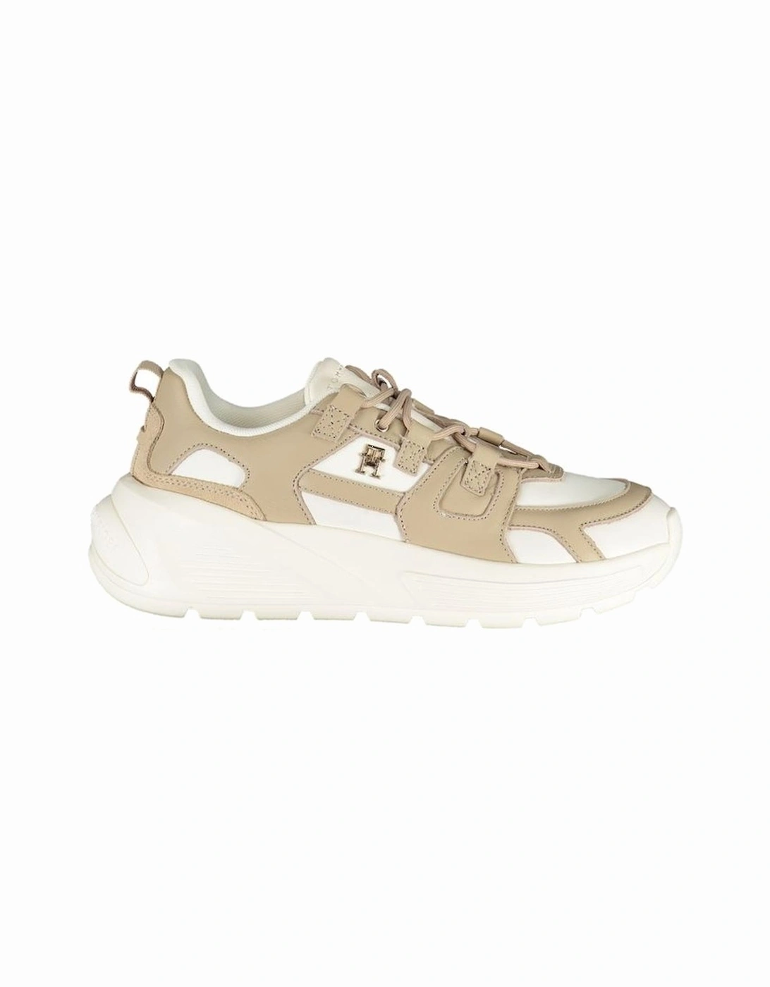 Sporty Lace-Up Shoes with Contrast Details and Logo Women - White, 4 of 3