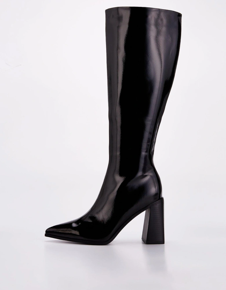 Corally Knee High Boots - Black