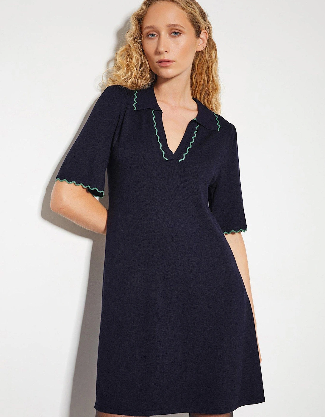 Cole Collar Dress - Navy, 2 of 1