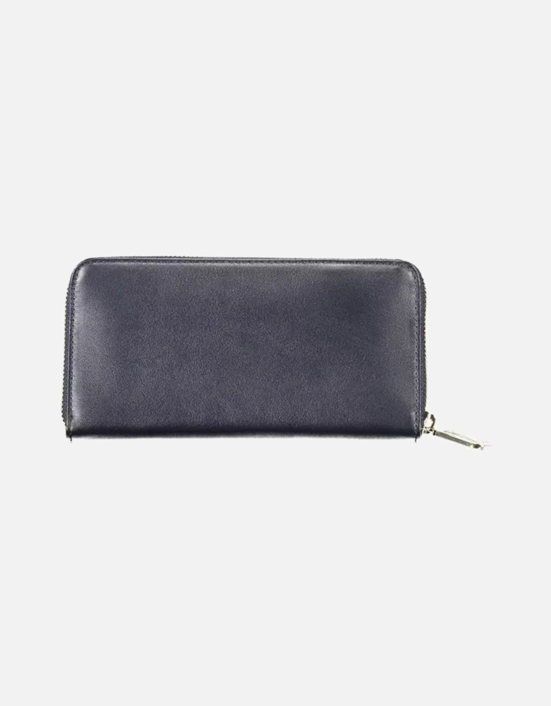 Multi-Compartment Wallet with Coin Purse and Zip Women - Blue
