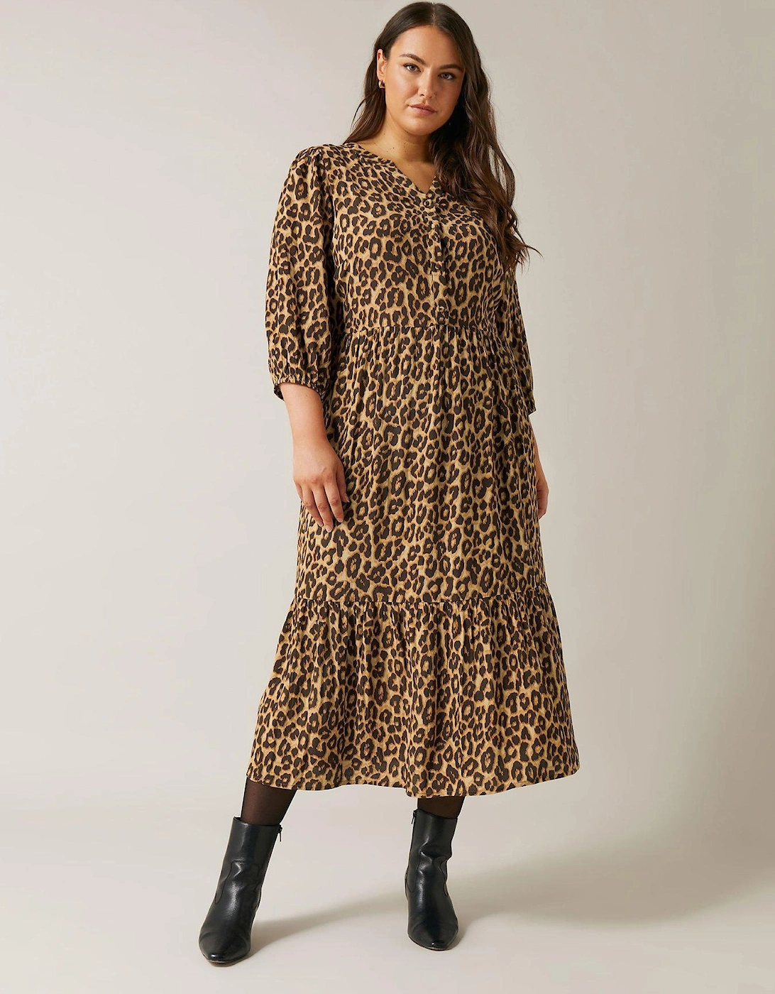 Animal Print Shirt Dress, 2 of 1