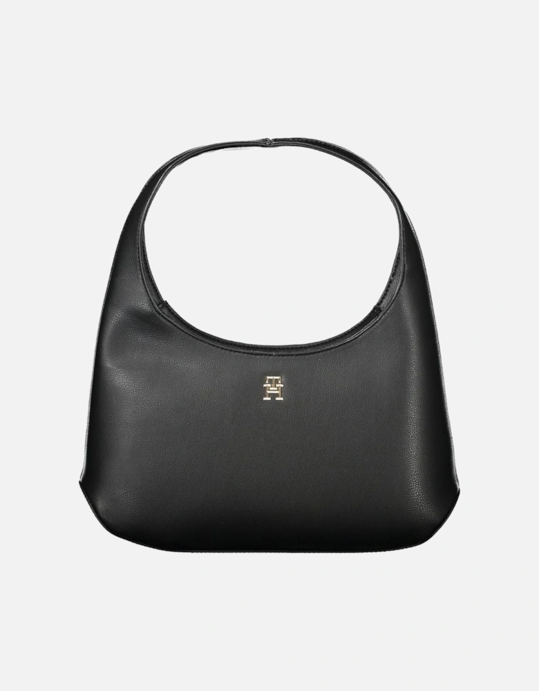 Shoulder Bag with Internal Pocket and Logo Women - Black Handbags