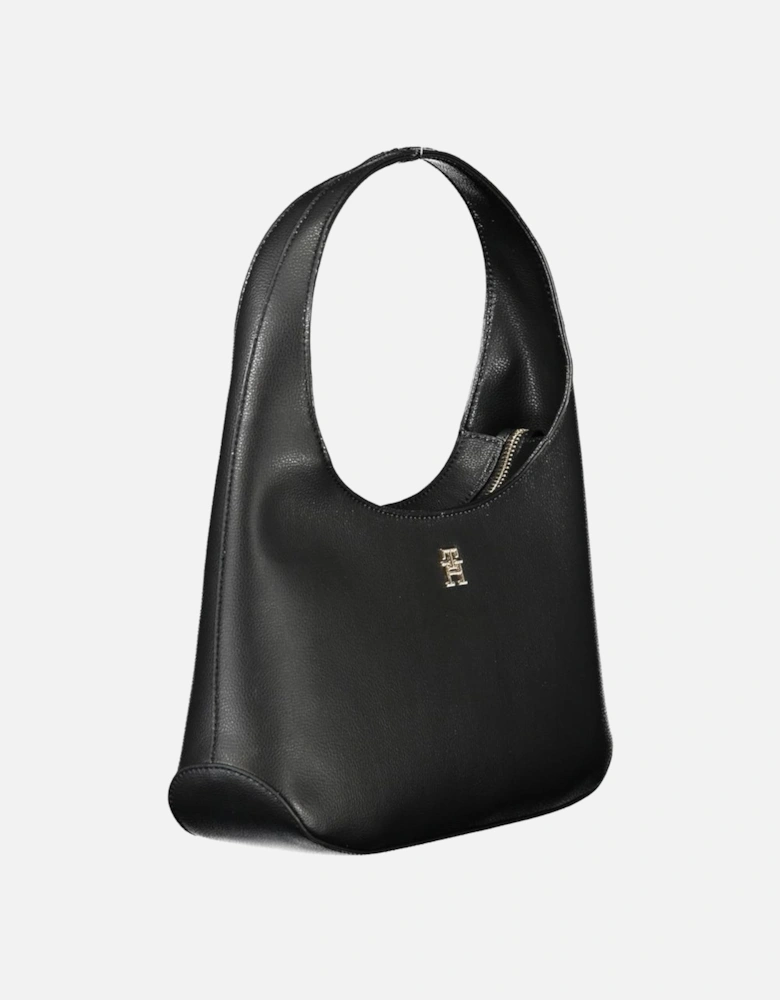 Shoulder Bag with Internal Pocket and Logo Women - Black Handbags