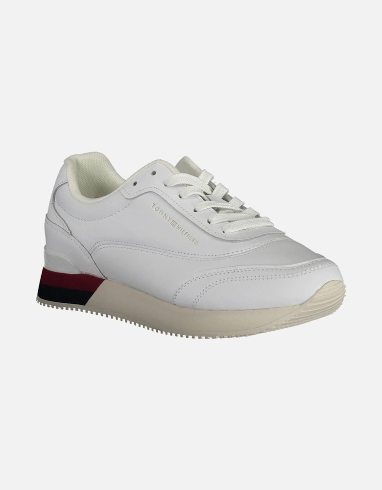 Laced Sports Shoe with Contrasting Details and Logo Women - White