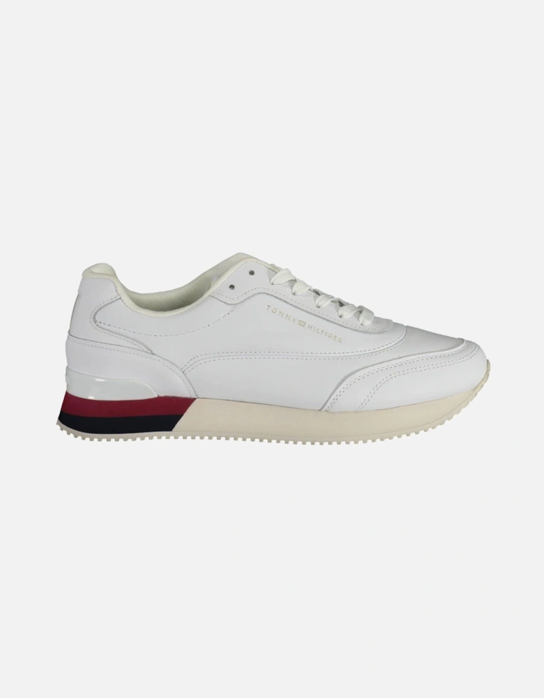 Laced Sports Shoe with Contrasting Details and Logo Women - White