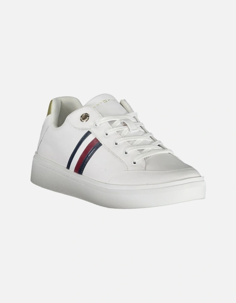 Laced Sports Footwear with Contrast Details and Logo. Women - White