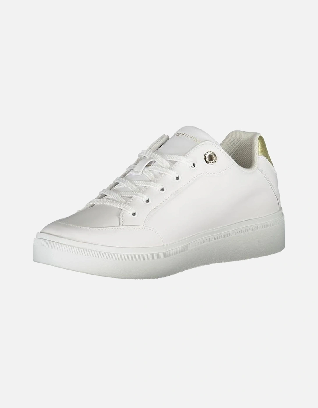 Laced Sports Footwear with Contrast Details and Logo. Women - White