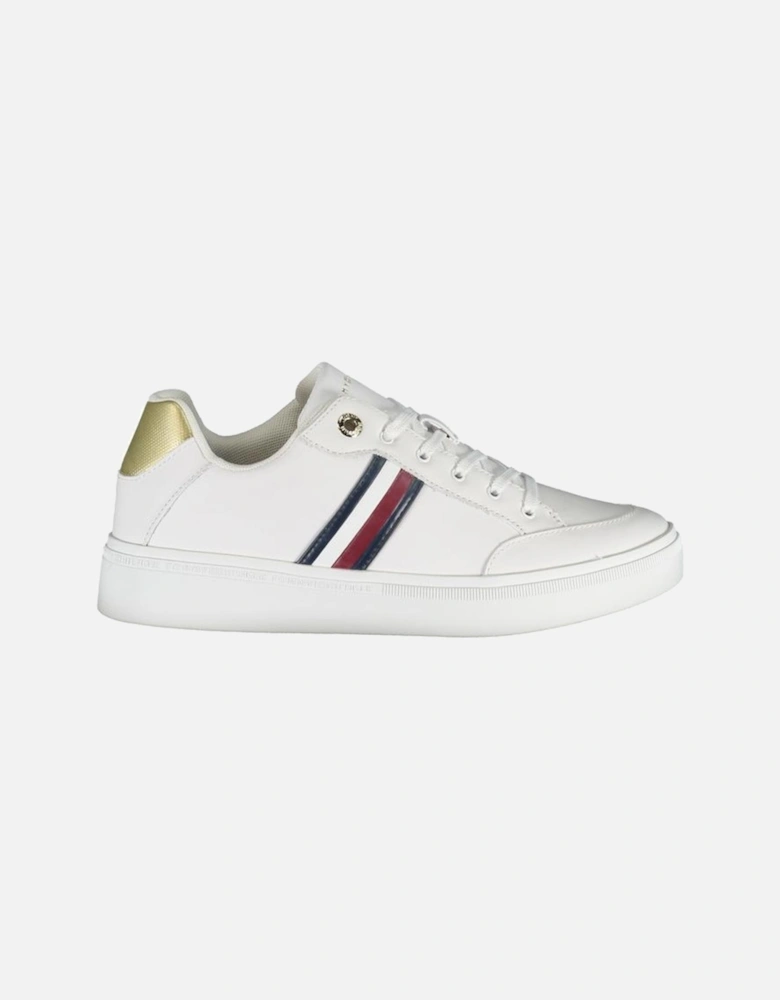 Laced Sports Footwear with Contrast Details and Logo. Women - White